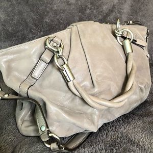 Coach- grey suede handbag
